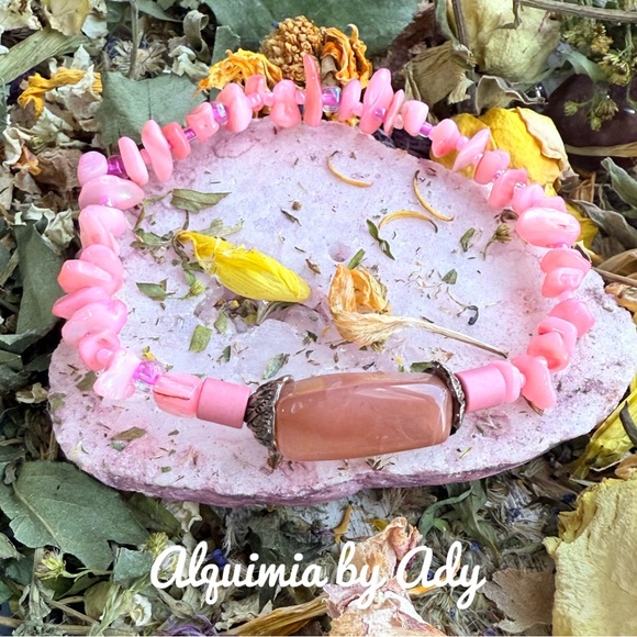 Alquimia Jewelry - STATEMENT BRACELET CARNELIAN MOTHER OF PEARL